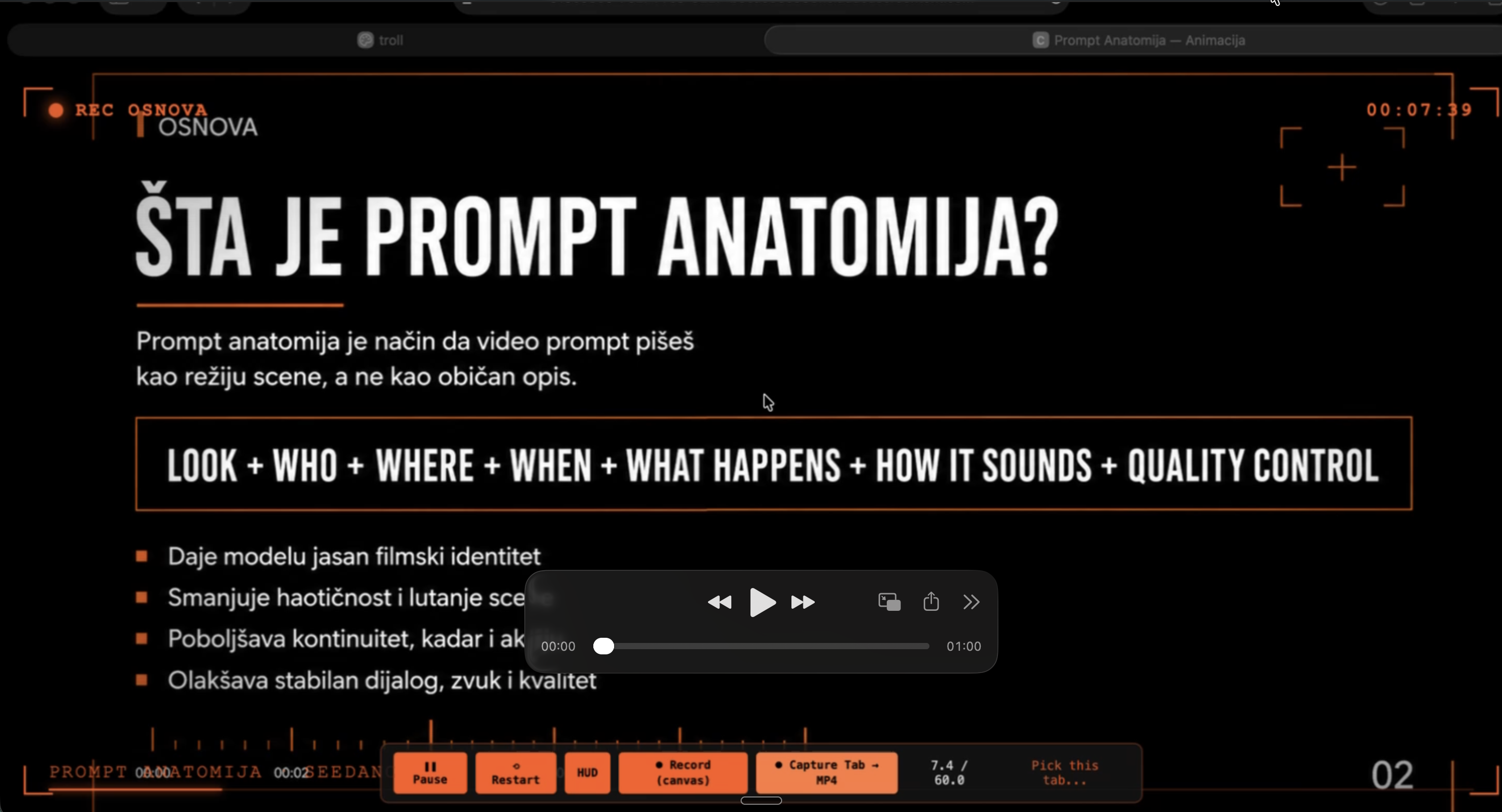 Animacija u Claude Design: Prompt anatomija