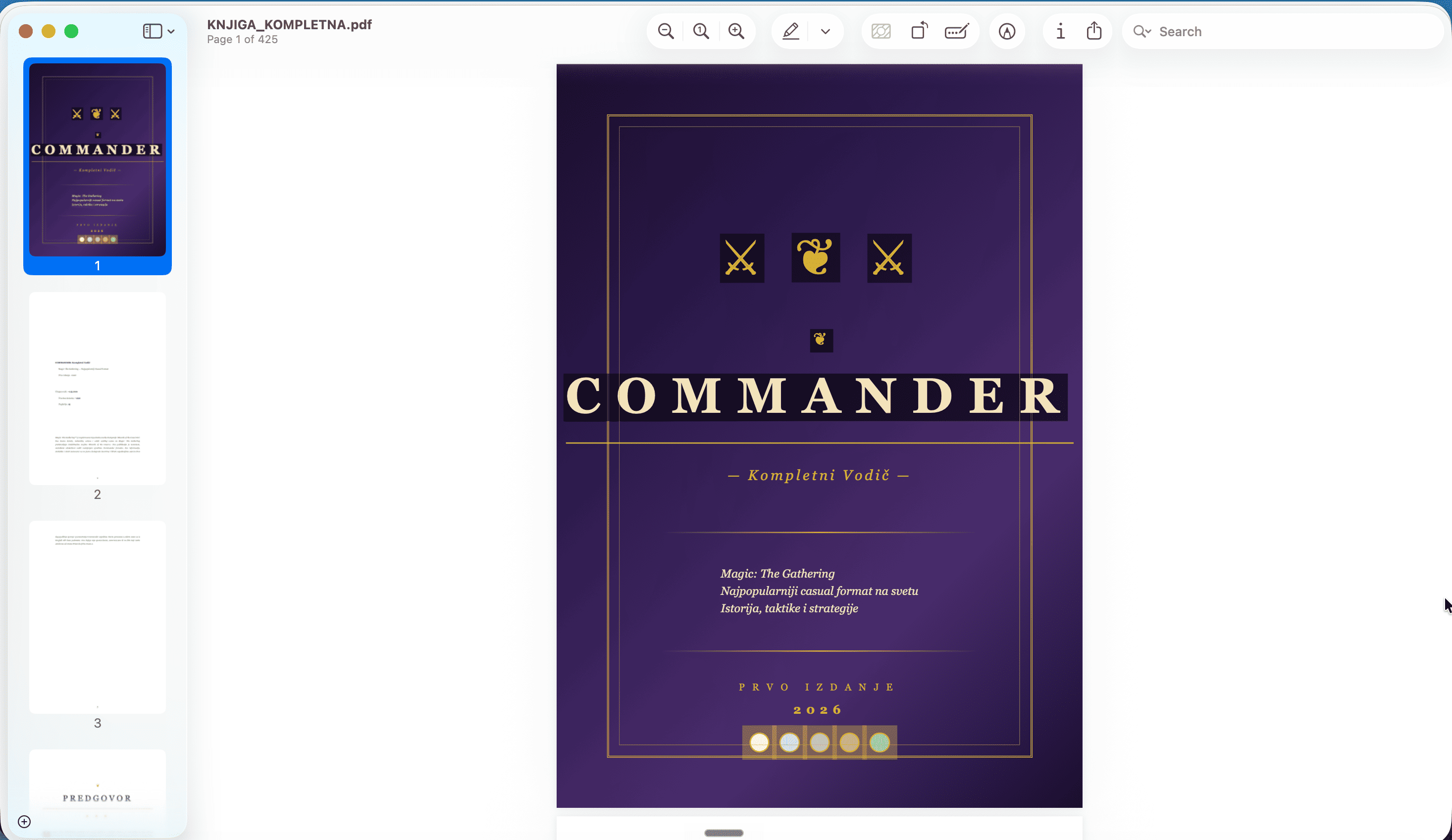 Magic The Gathering Knjiga o Commander formatu