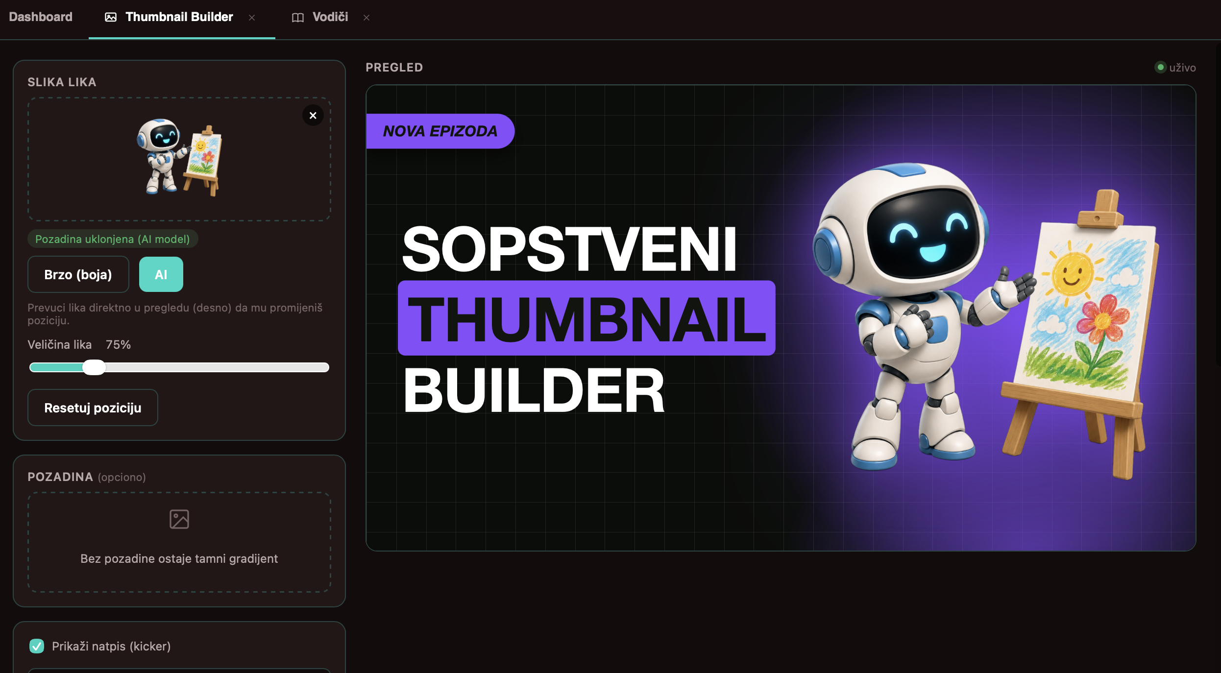 Sopstveni thumbnail builder